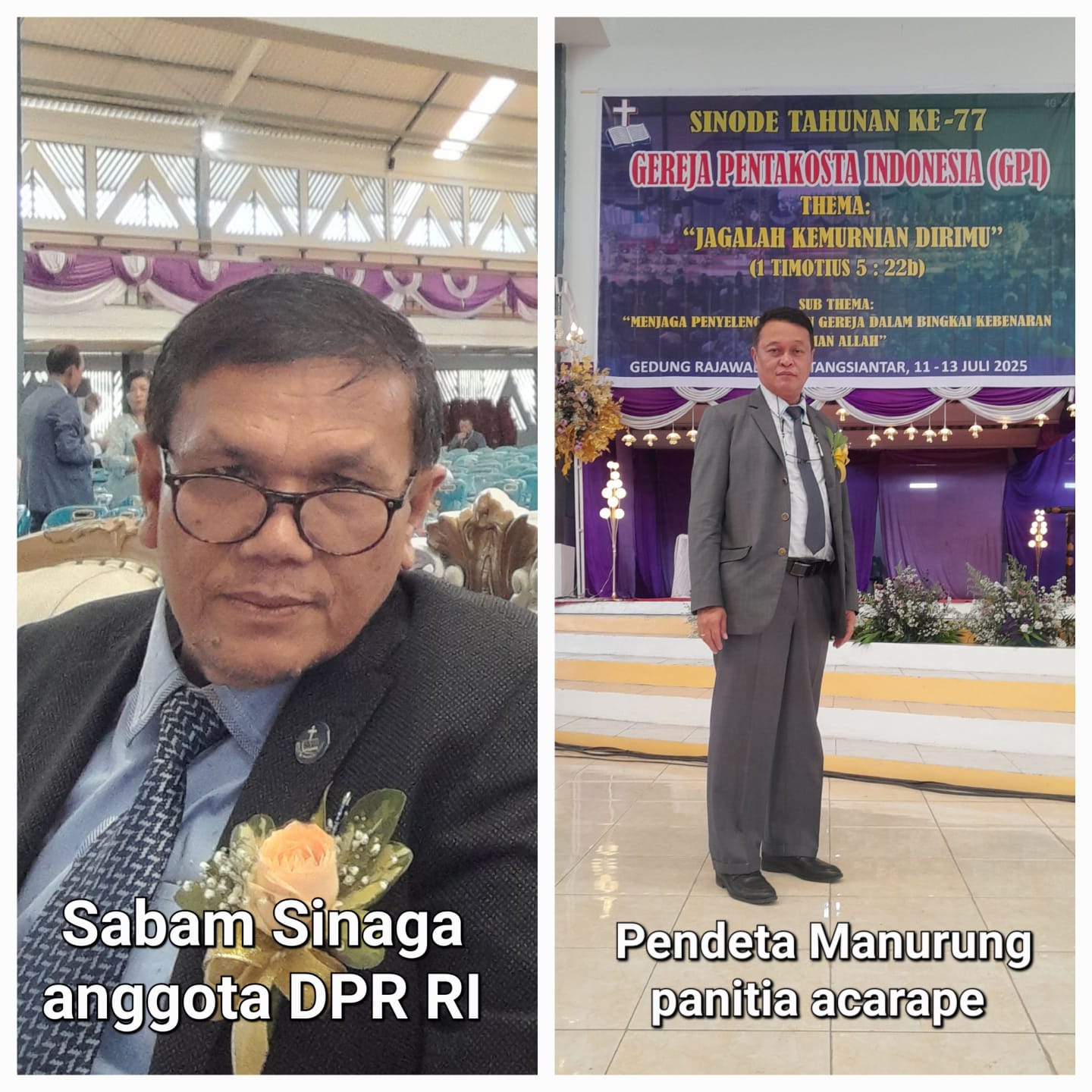 Anggota Komisi X DPR RI Sabam Sinaga Hadiri Sinode GPI